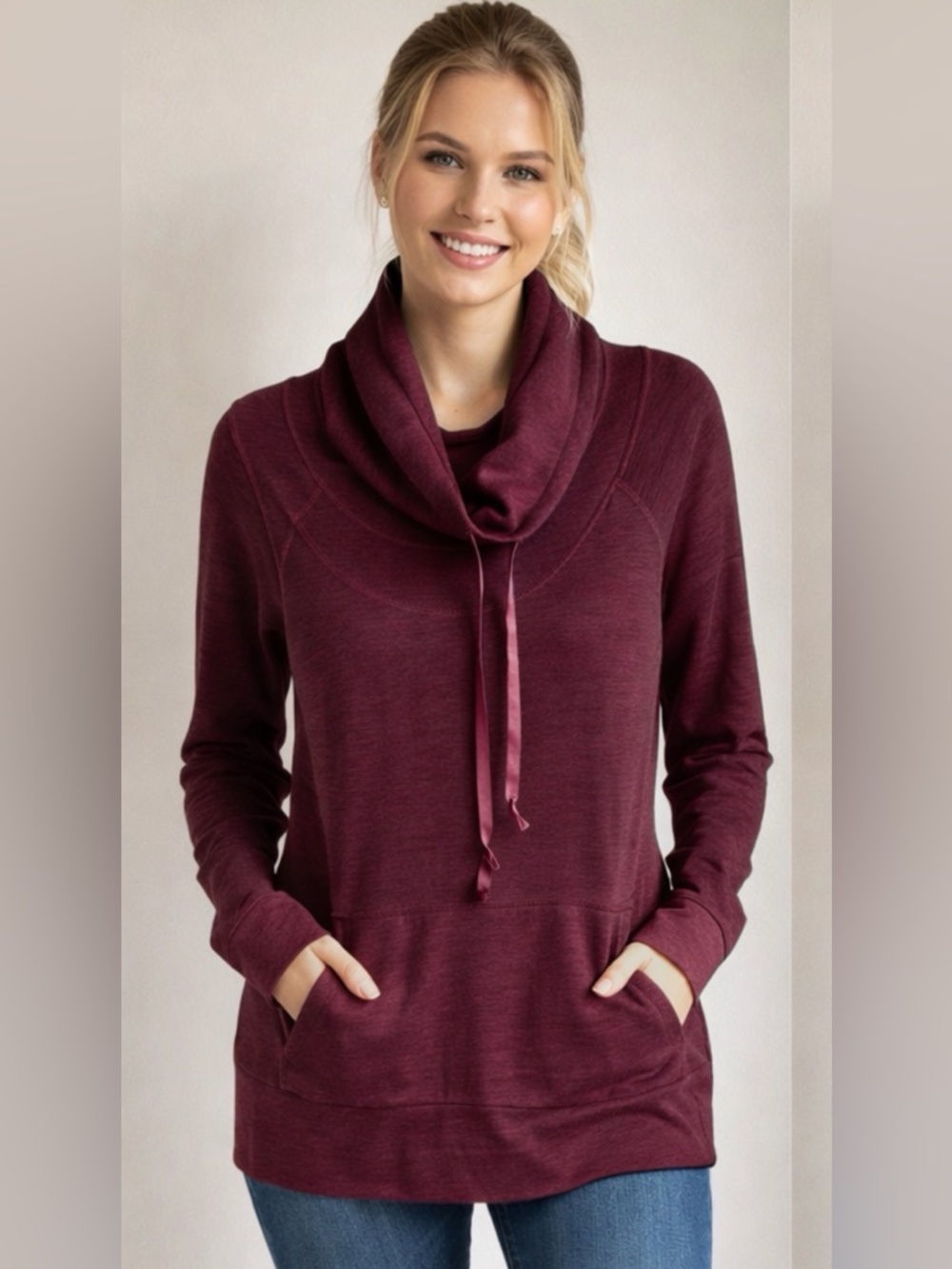 Kuhl Women's Maroon Cowl Neck Sweater Size Medium